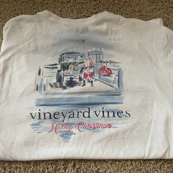 Vineyard Vines Mens Christmas Short Sleeve Tshirt - Picture 3 of 3
